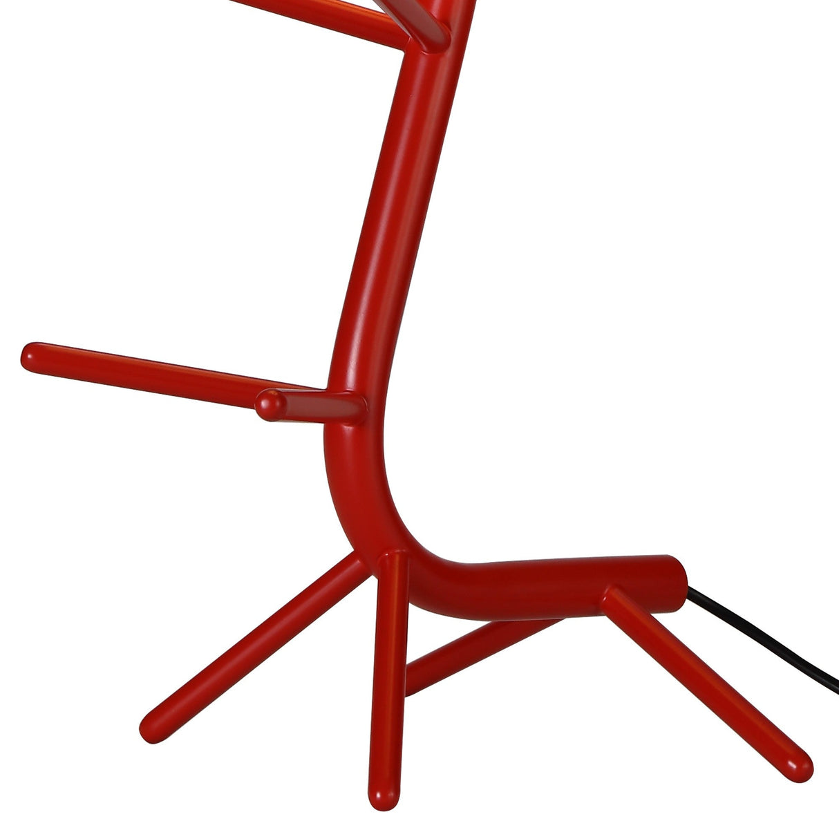 Centipede 1 Light Table Lamp - Red With White Shade