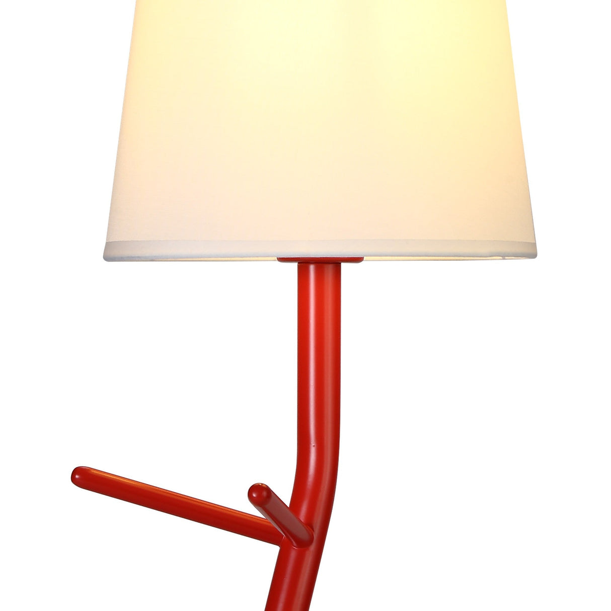 Centipede 1 Light Table Lamp - Red With White Shade
