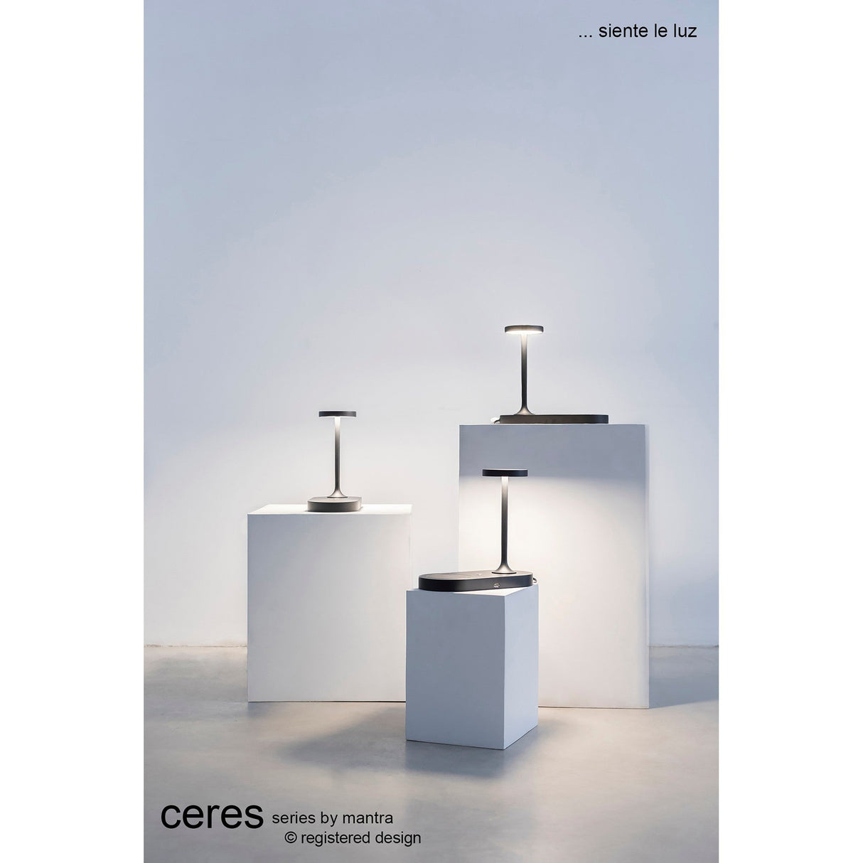 Ceres LED Table Lamp With Mobile Phone Charger & USB Charger - Black