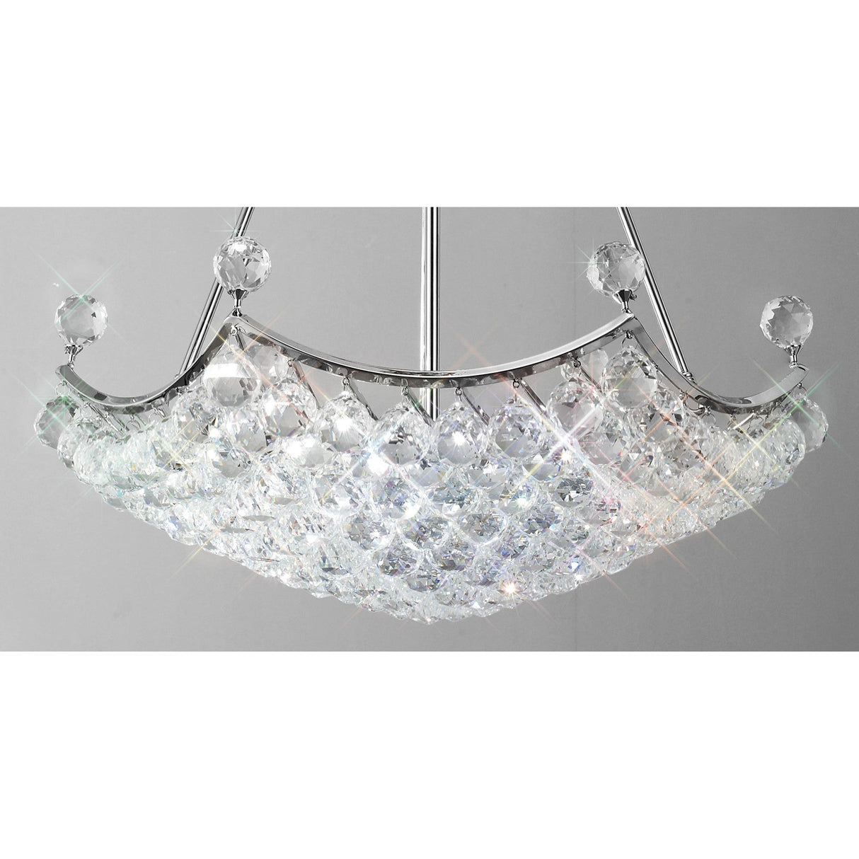 Cesto 60cm 10 Light Crystal Chandelier - Polished Chrome