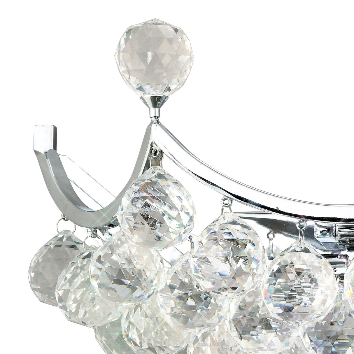 Cesto 2 Light Crystal Wall Light - Polished Chrome