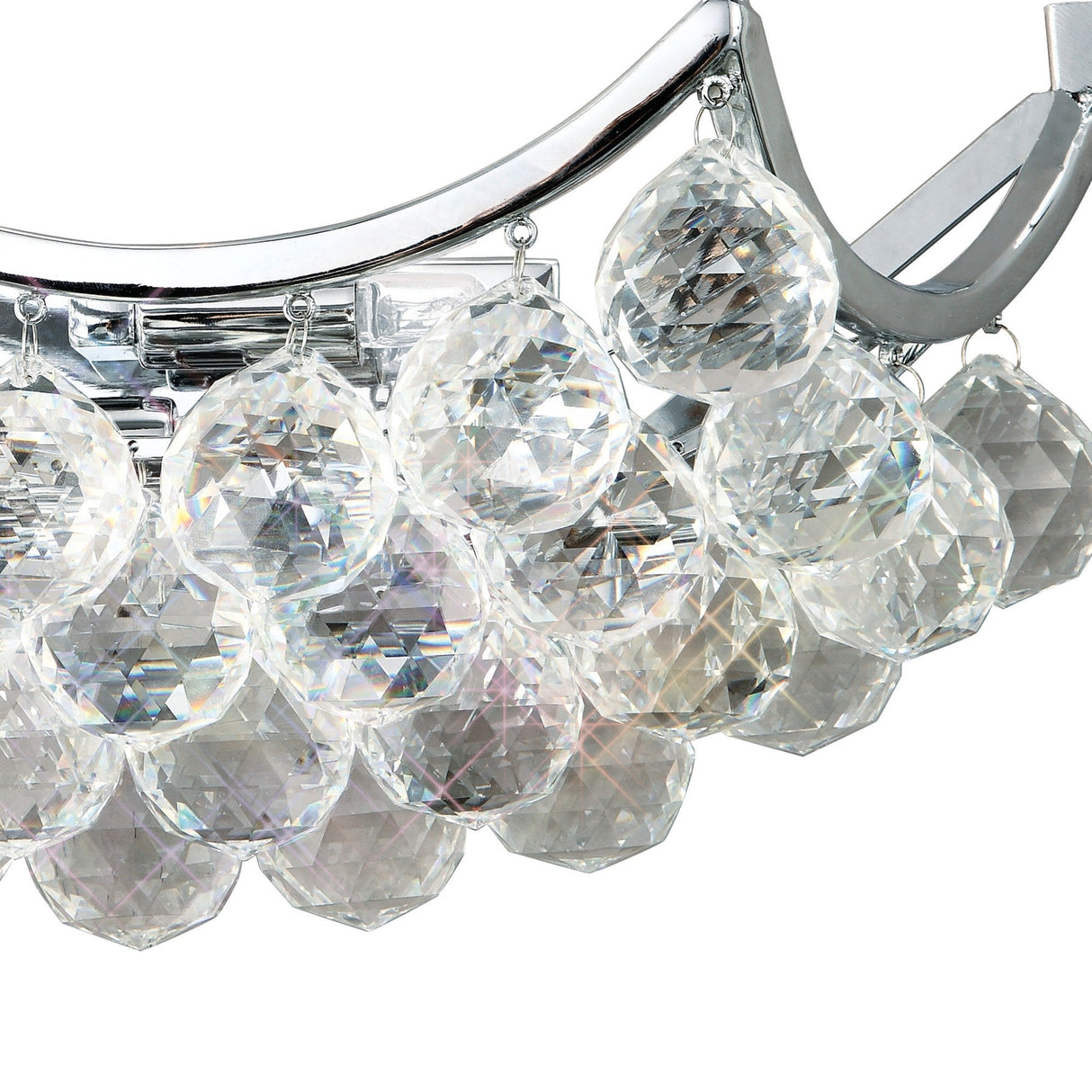 Cesto 2 Light Crystal Wall Light - Polished Chrome