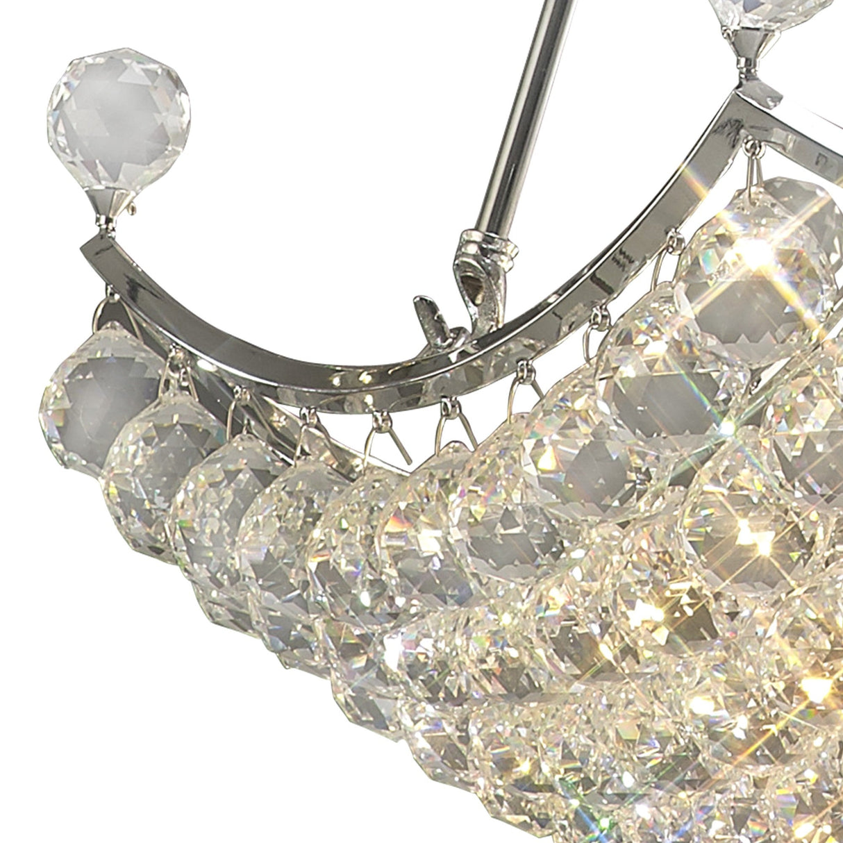 Cesto 80cm Grand 12 Light Crystal Chandelier - Polished Chrome