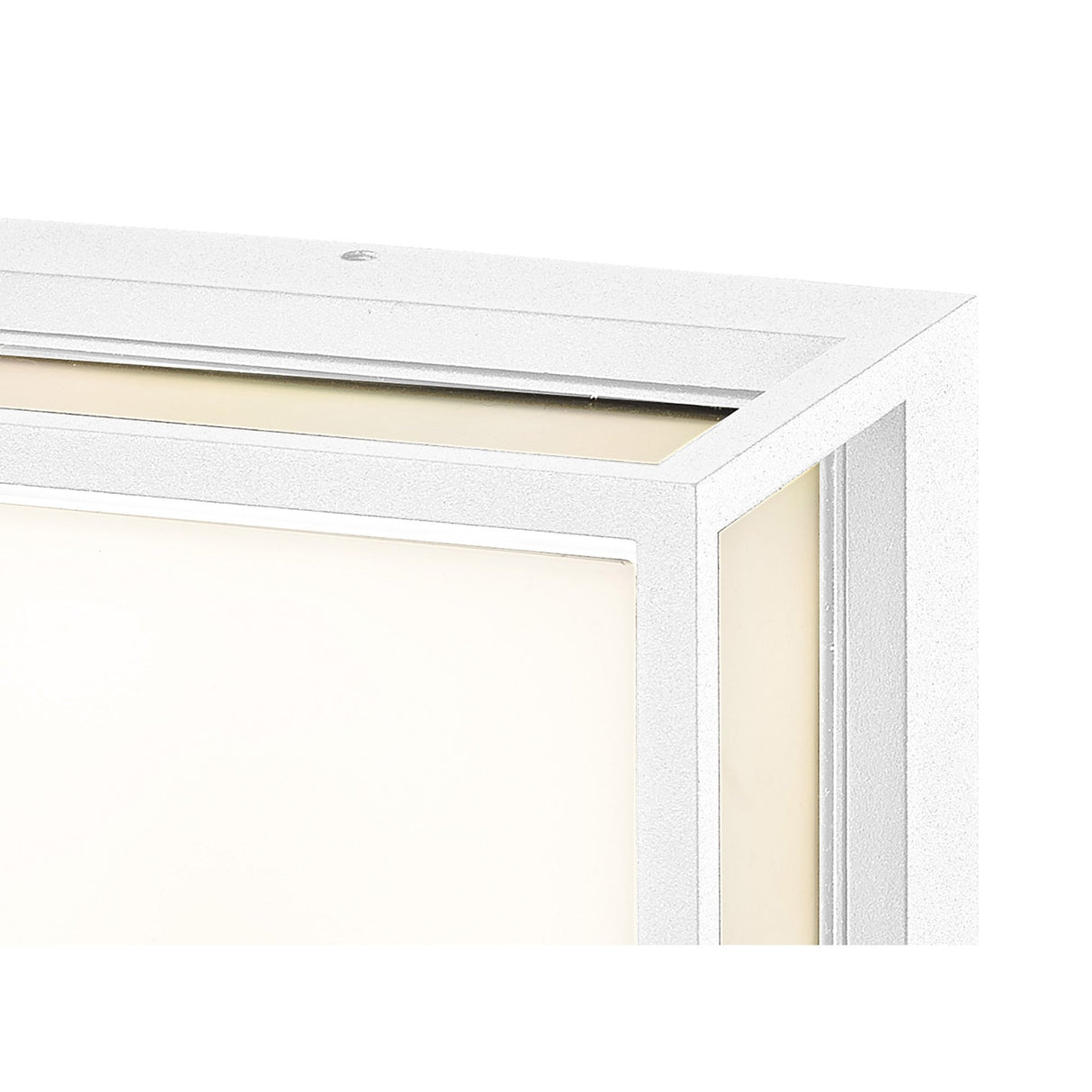 Chamonix Square Outdoor LED Ceiling/Wall Light - White