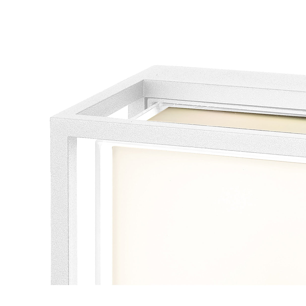 Chamonix Square Outdoor LED Ceiling/Wall Light - White