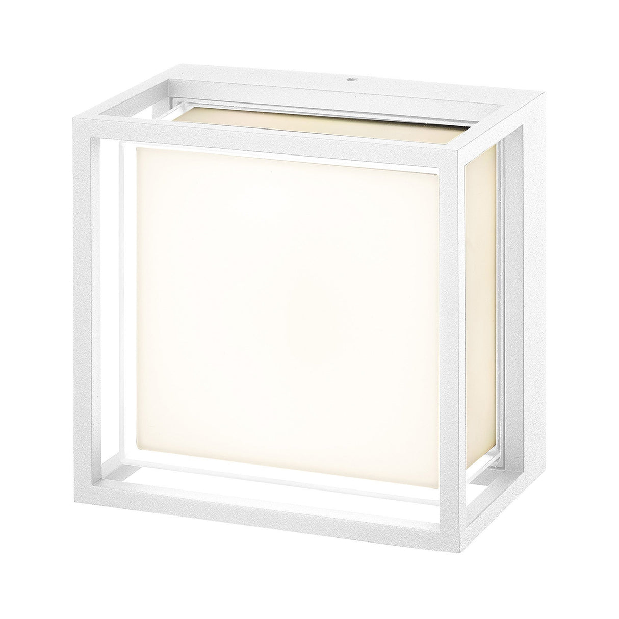 Chamonix Square Outdoor LED Ceiling/Wall Light - White