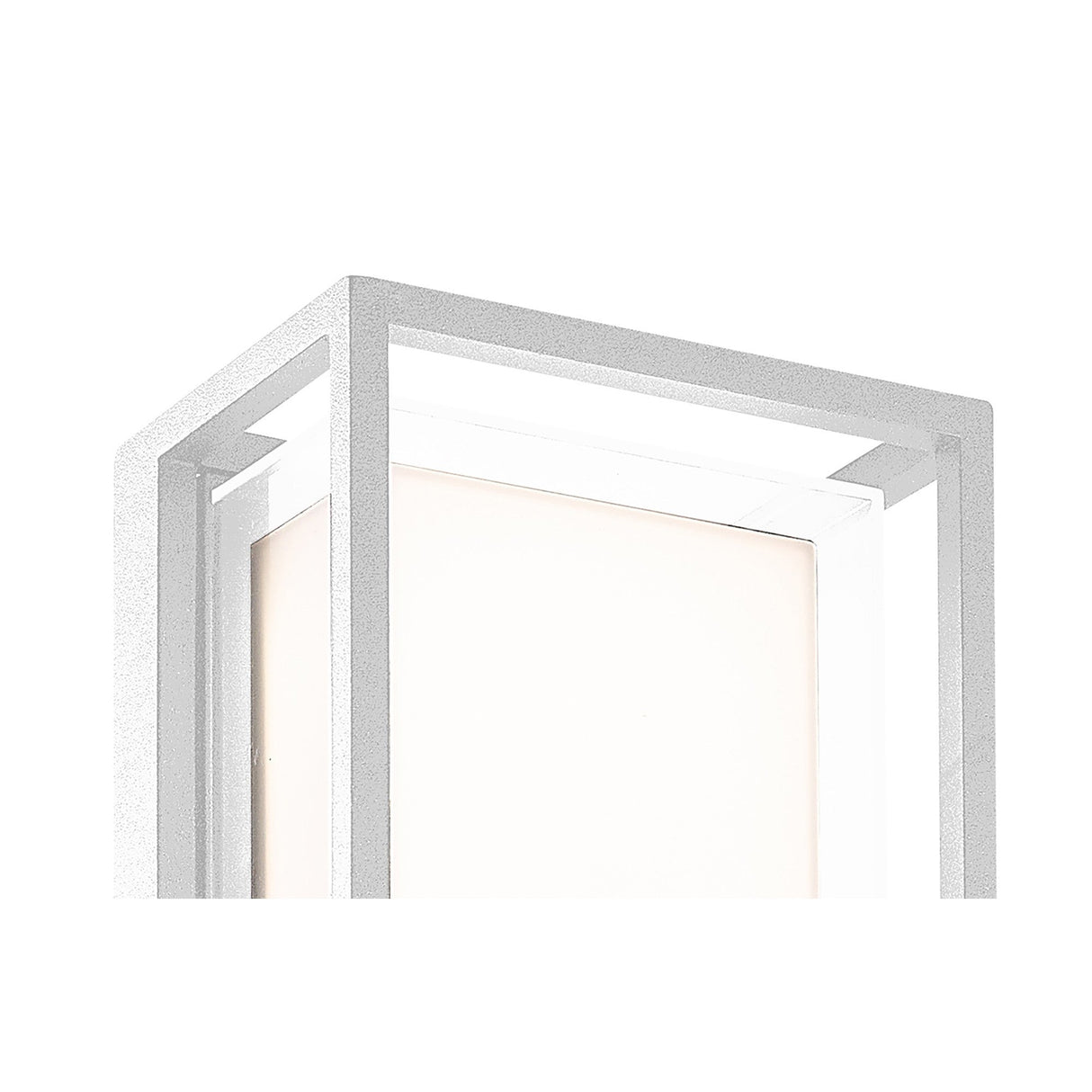 Chamonix Rectangular Outdoor LED Ceiling/Wall Light - White