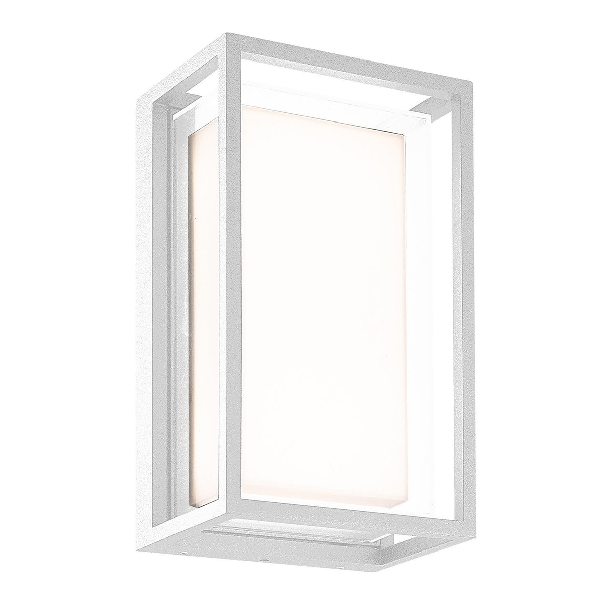 Chamonix Rectangular Outdoor LED Ceiling/Wall Light - White