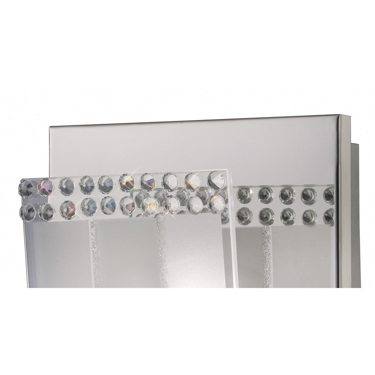 Charis 1 Light Glass & Crystal Wall Light - Chrome