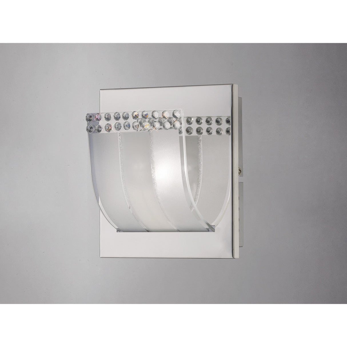 Charis 1 Light Glass & Crystal Wall Light - Chrome
