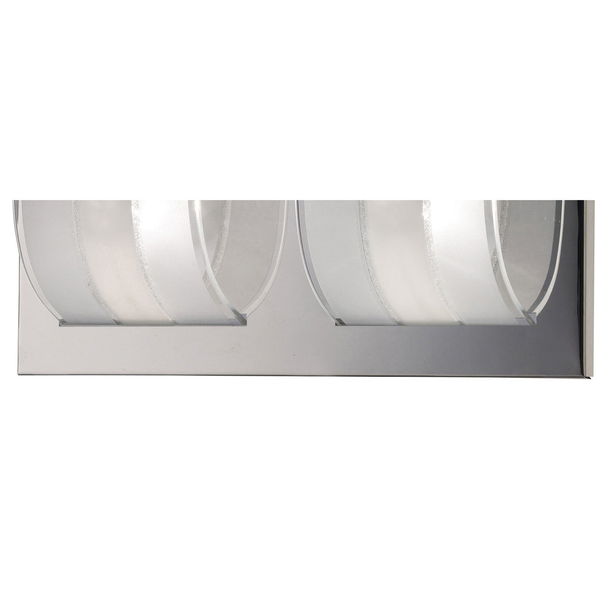 Charis 2 Light Glass & Crystal Wall Light With Switch - Chrome