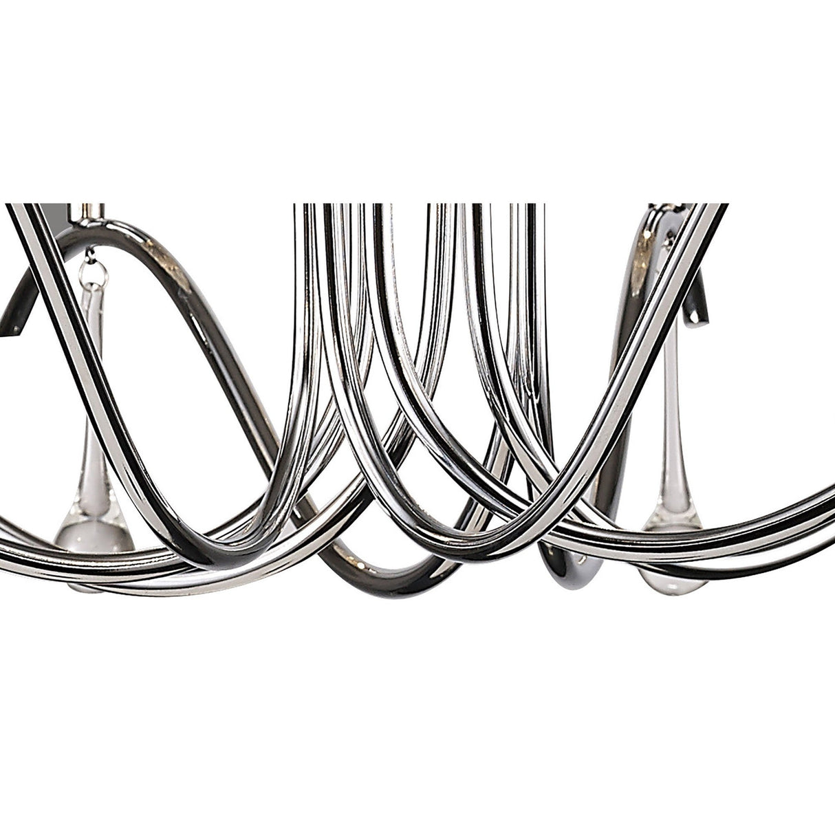 Chelsie 78cm 8 Light Clear Beaded Glass Chandelier - Polished Chrome