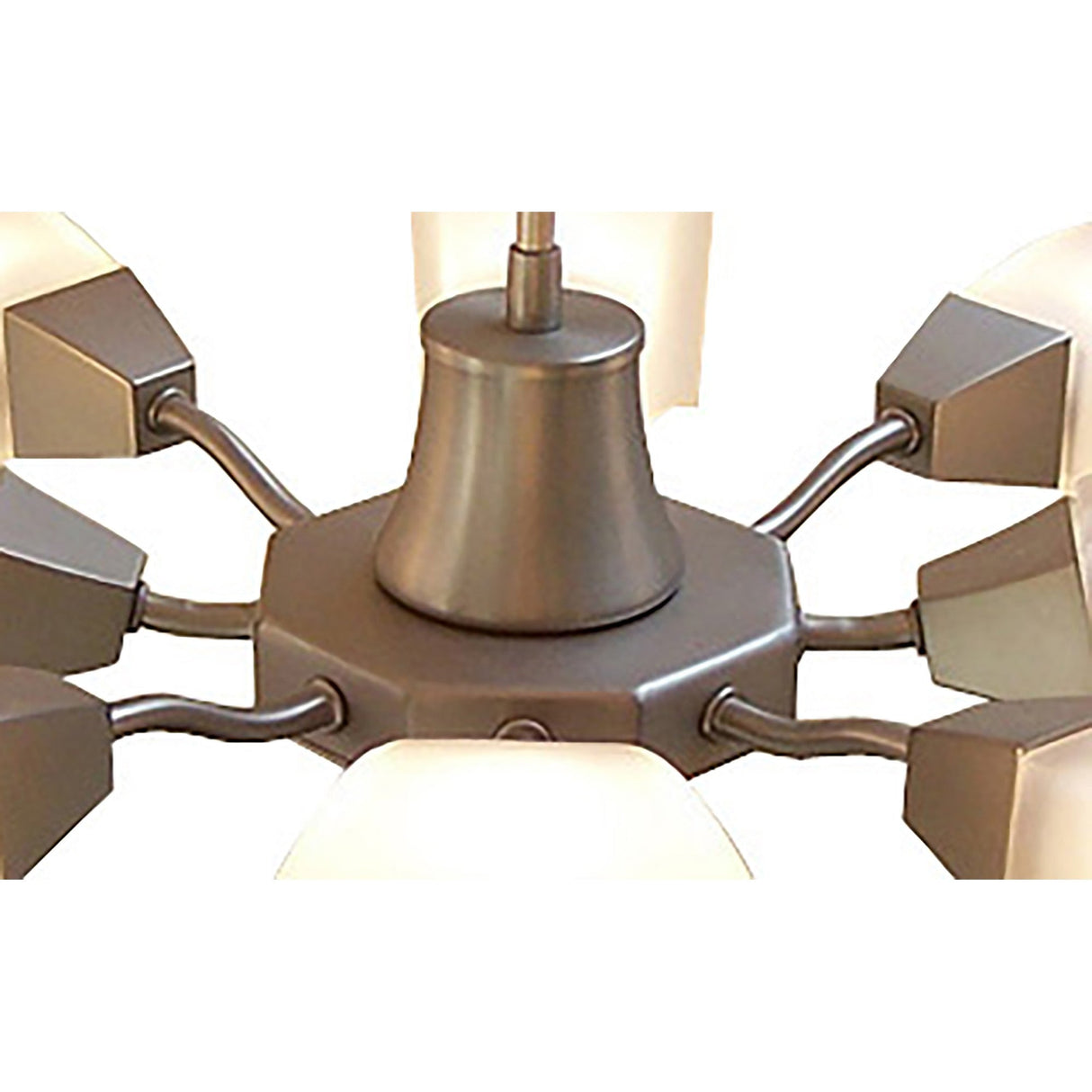 Chievo 52cm 8 Light Frosted Glass Chandelier - Satin Chrome