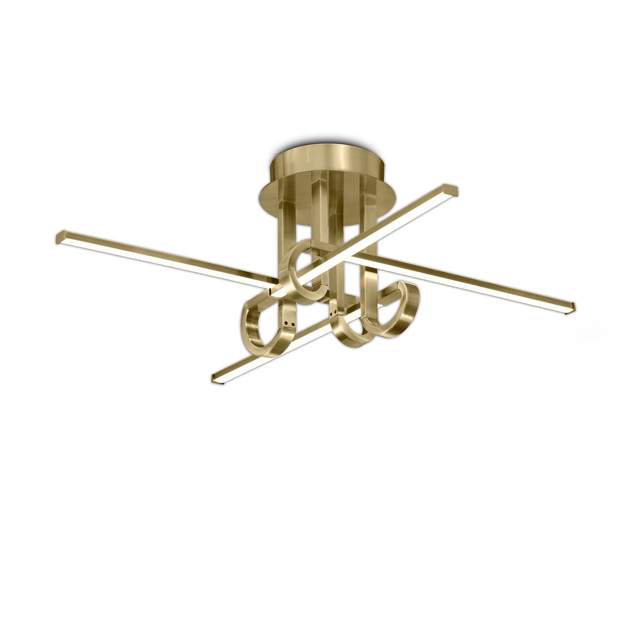 Cinto Semi-Flush Ceiling Light 28W 3000K - Antique Brass
