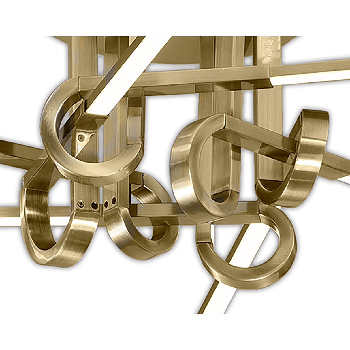 Cinto Semi-Flush Ceiling Light 42W 3000K - Antique Brass