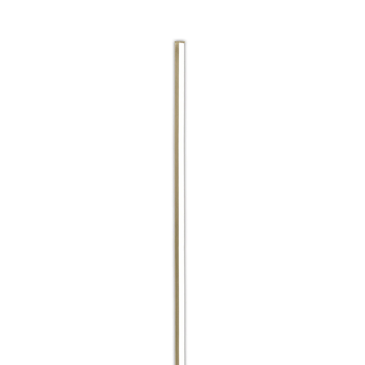The Cinto Dimmable LED Floor Lamp 20W 3000K in Antique Brass stands as a sleek, straight metal rod vertically against a plain white background.