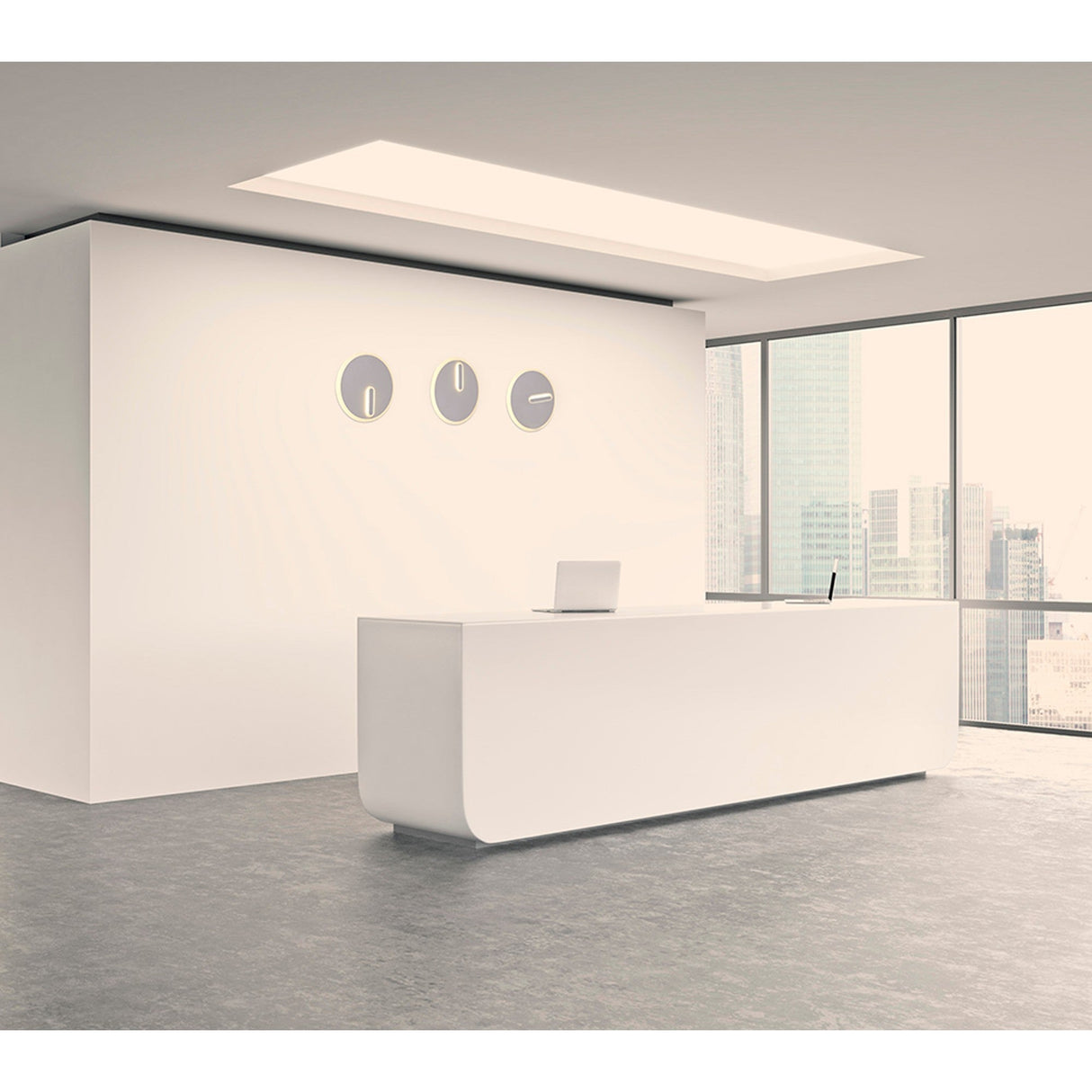 Clock CCT LED Flush Ceiling Light 40W 4000K - Sand White