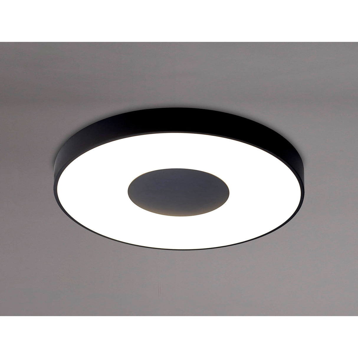 Coin Large Square CCT LED Flush Ceiling Light With Remote Control - Black