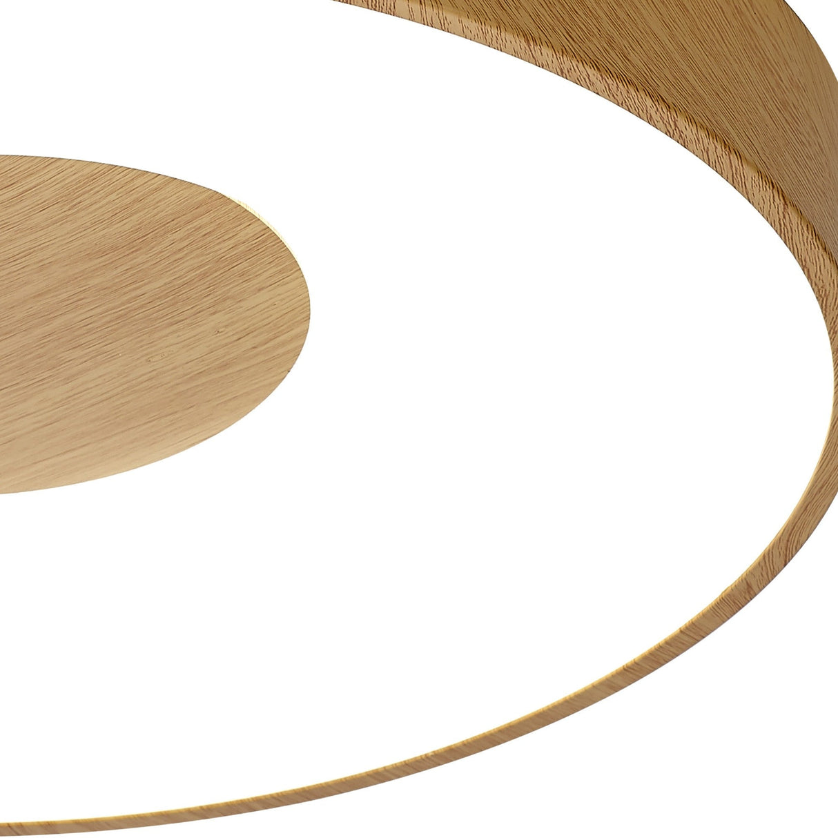 Coin Medium Round CCT LED Flush Ceiling Light With Remote Control - Brown