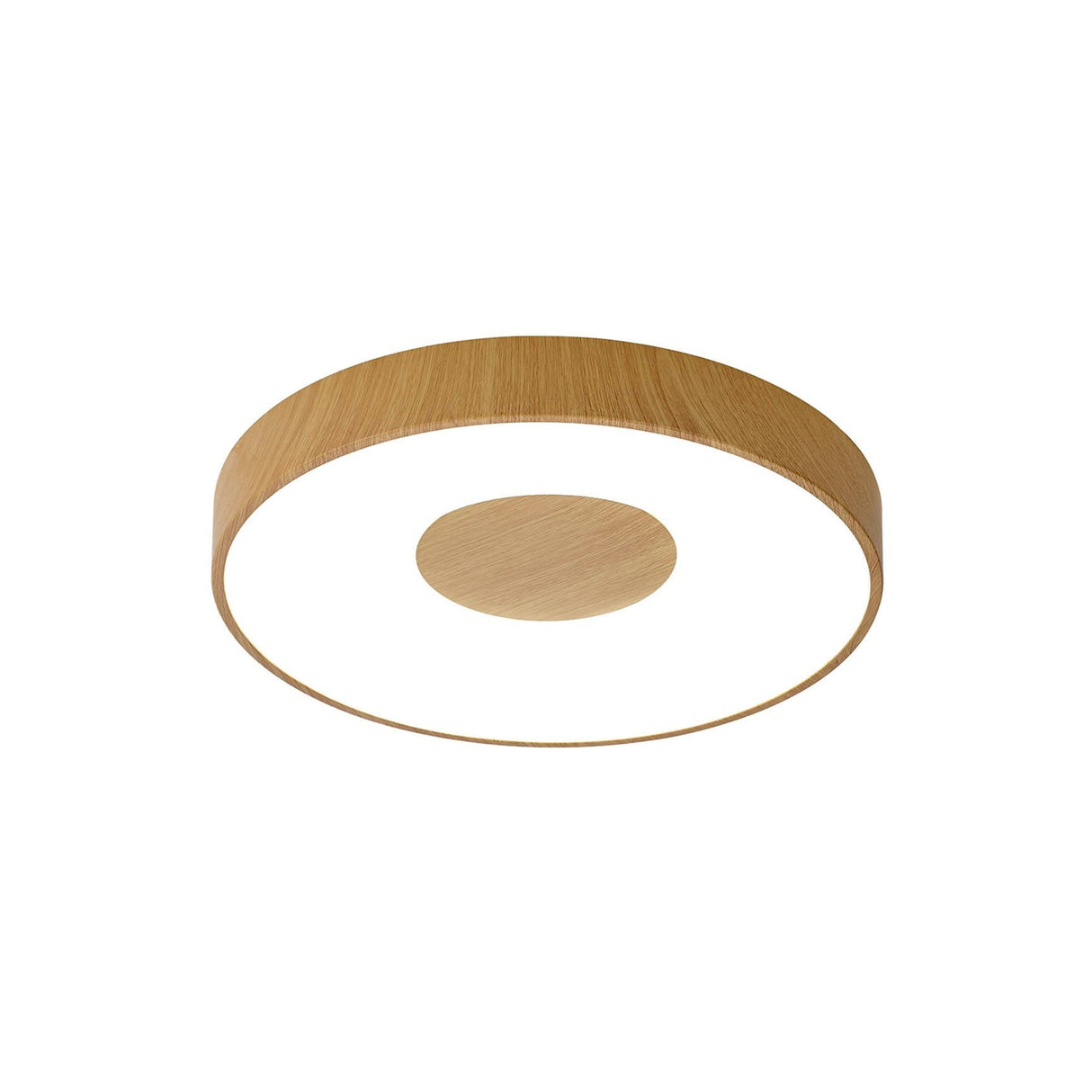 Coin Medium Round CCT LED Flush Ceiling Light With Remote Control - Brown