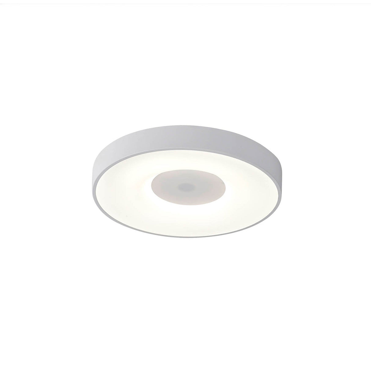 Coin Small Round CCT LED Flush Ceiling Light With Remote Control - White