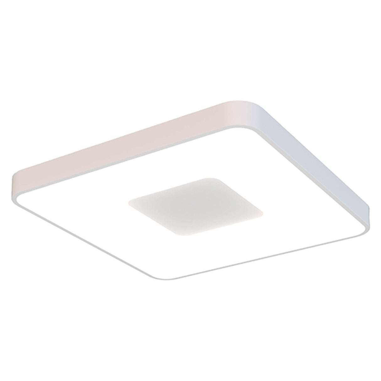 Coin Large Square CCT LED Flush Ceiling Light With Remote Control - White