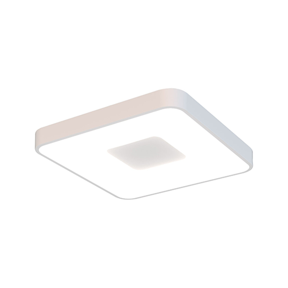 Coin Medium Square CCT LED Flush Ceiling Light With Remote Control - White