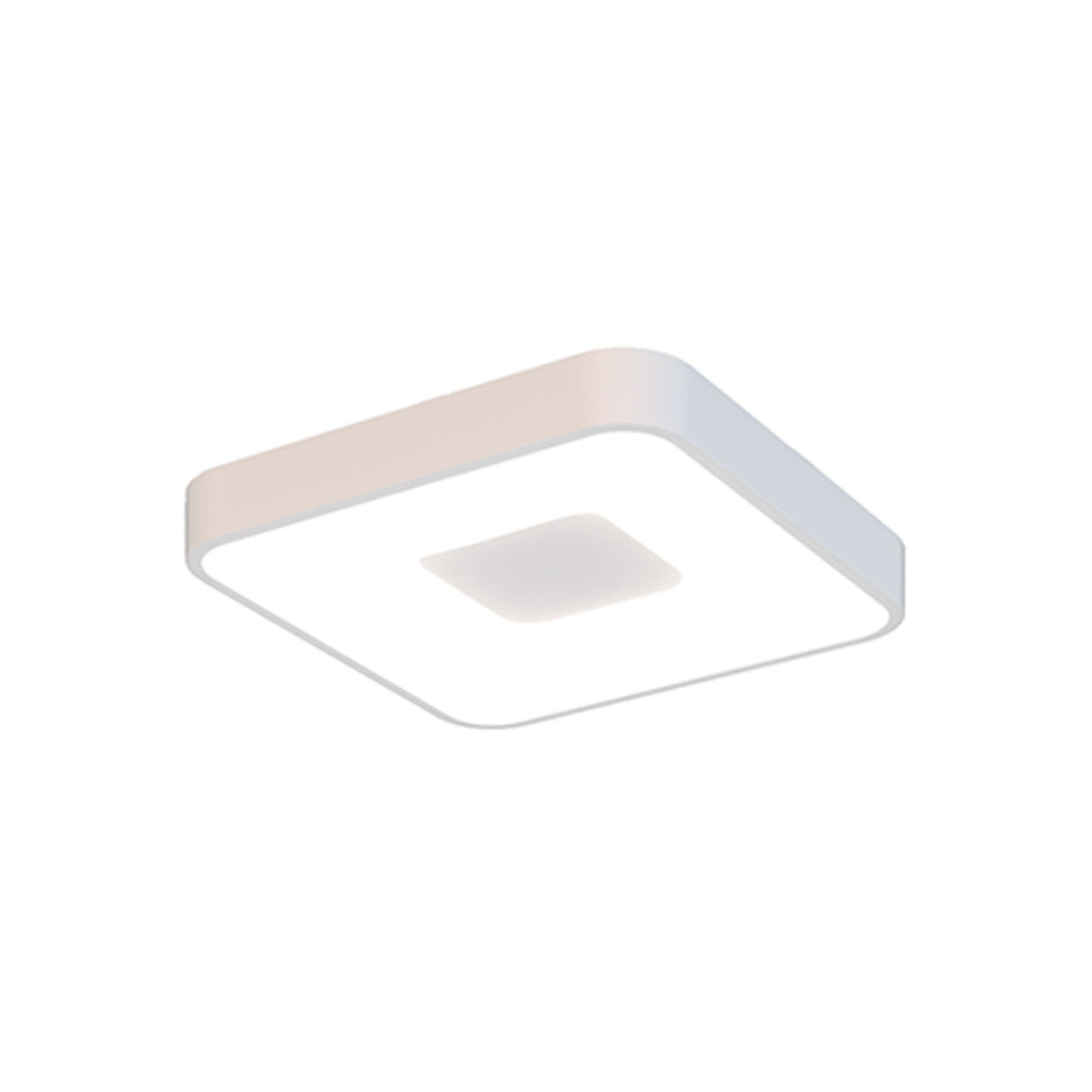 Coin Small Square CCT LED Flush Ceiling Light With Remote Control - White