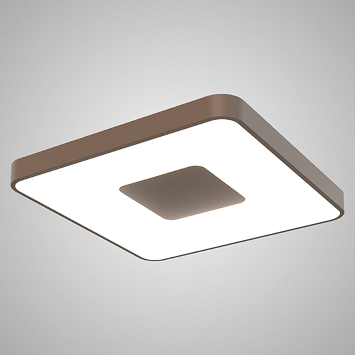 Coin Large Square CCT LED Flush Ceiling Light With Remote Control - Gold