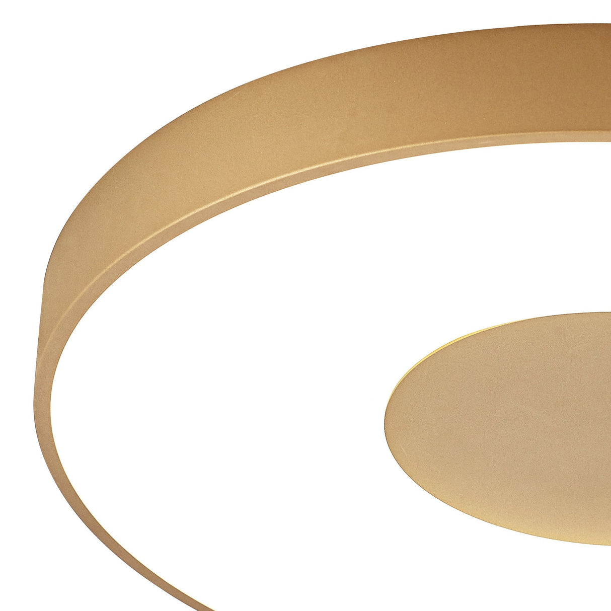 Coin Large Round CCT LED Flush Ceiling Light With Remote Control - Gold