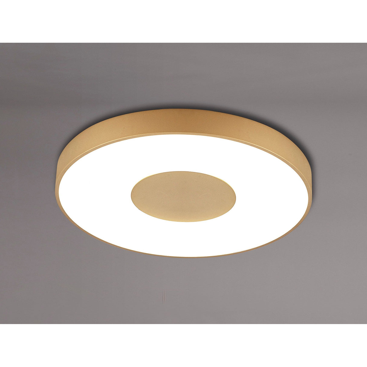 Coin Large Round CCT LED Flush Ceiling Light With Remote Control - Gold