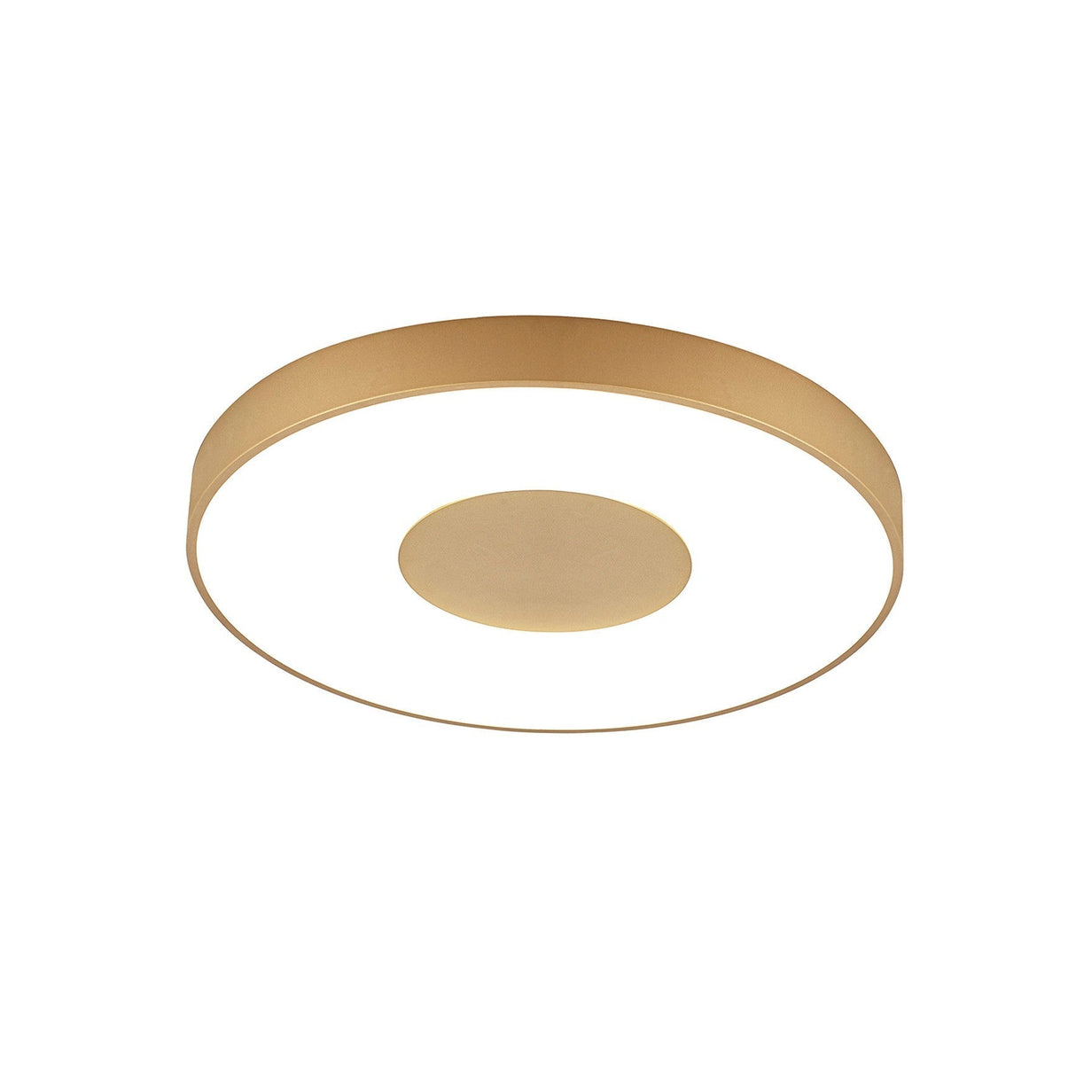 Coin Medium Round CCT LED Flush Ceiling Light With Remote Control - Gold