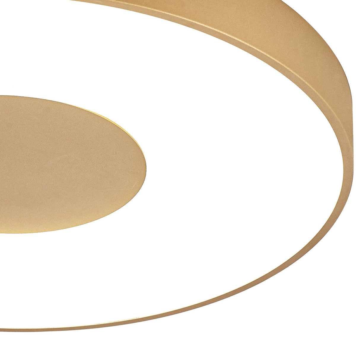 Coin Small Round CCT LED Flush Ceiling Light With Remote Control - Gold