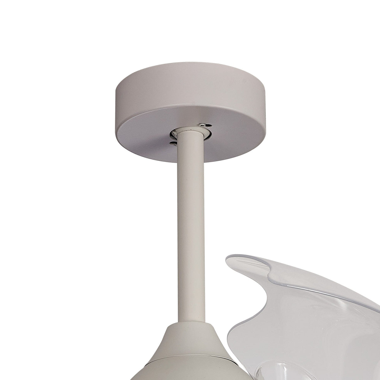 Coin Air CCT Dimmable LED Ceiling Retractable Fan Light With Remote & APP Control - White