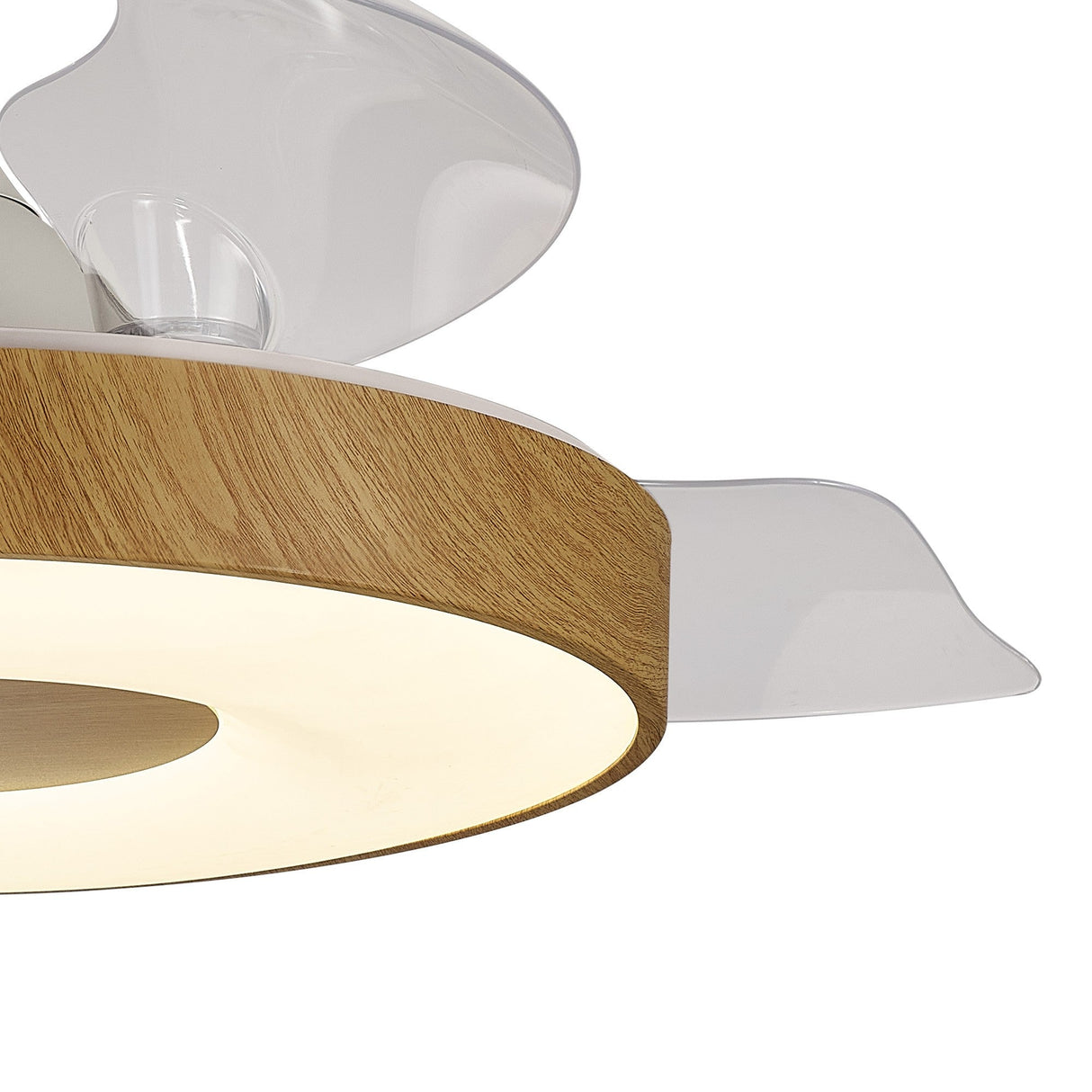 Coin Air CCT Dimmable LED Ceiling Retractable Fan Light With Remote & APP Control - Brown