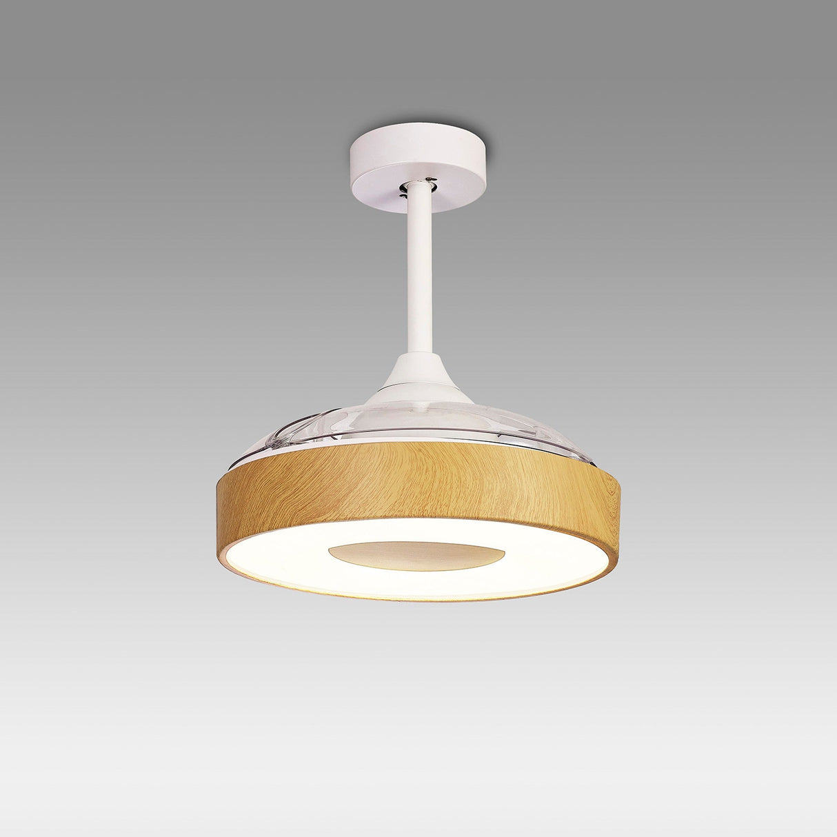 Coin Air CCT Dimmable LED Ceiling Retractable Fan Light With Remote & APP Control - Brown