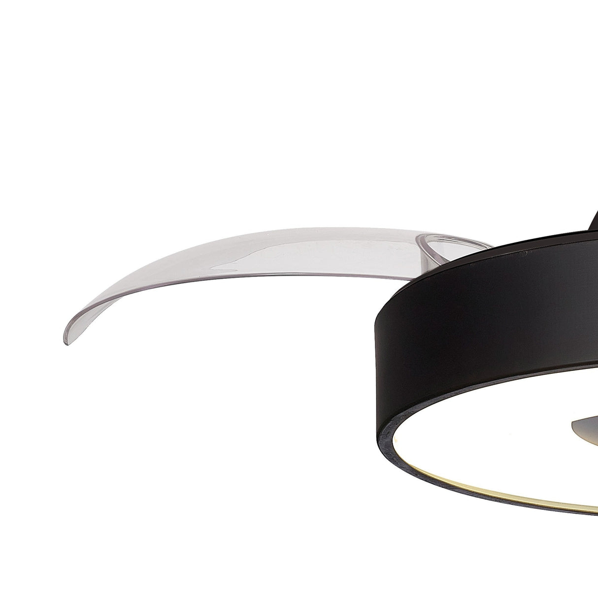 Coin Air CCT Dimmable LED Ceiling Retractable Fan Light With Remote & APP Control - Black