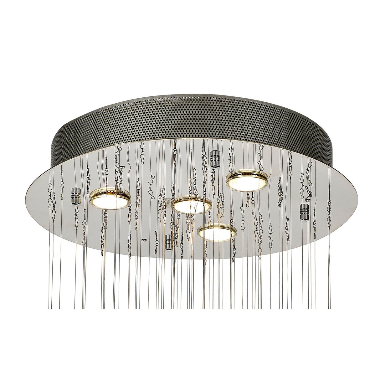 Colorado 4 Light Sphere Crystal Cluster Pendant Light - Polished Chrome