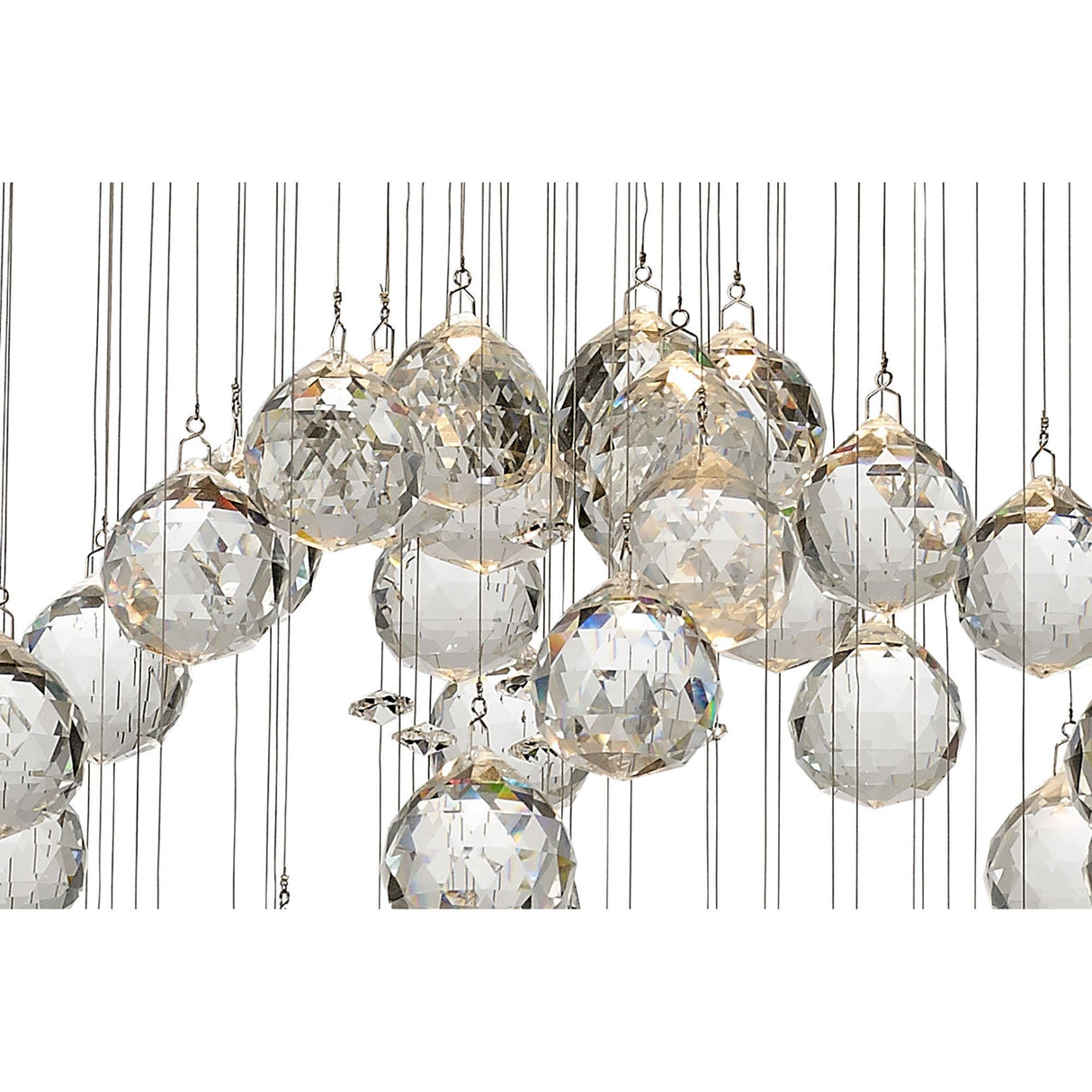 Colorado 4 Light Sphere Crystal Cluster Pendant Light - Polished Chrome