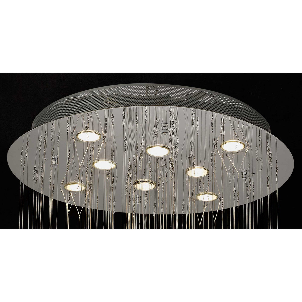Colorado 8 Light Sphere Crystal Cluster Pendant Light - Polished Chrome
