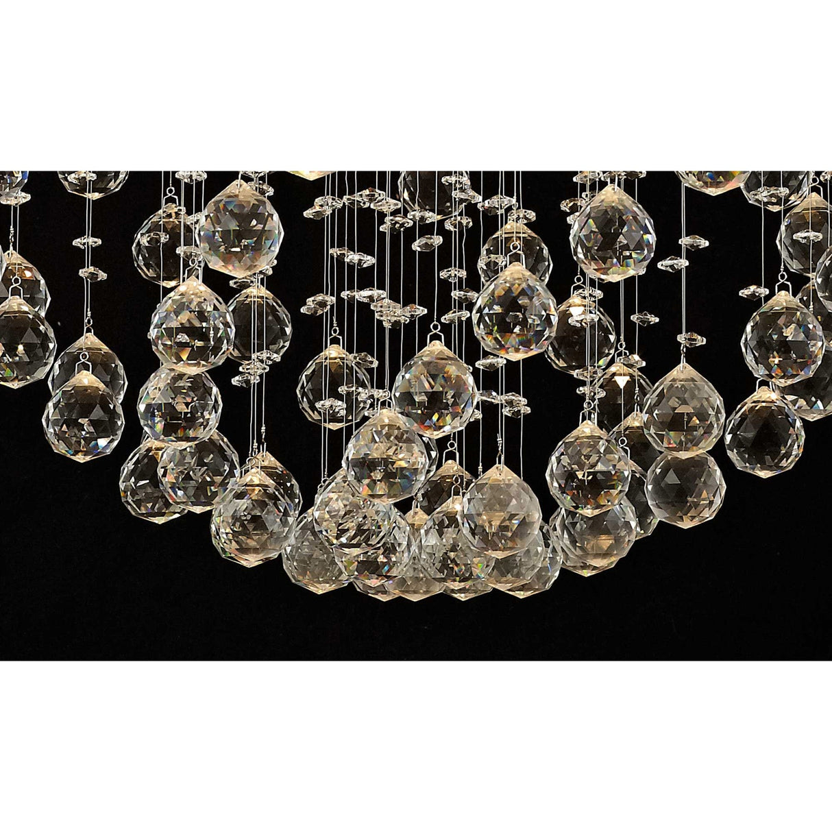Colorado 8 Light Sphere Crystal Cluster Pendant Light - Polished Chrome