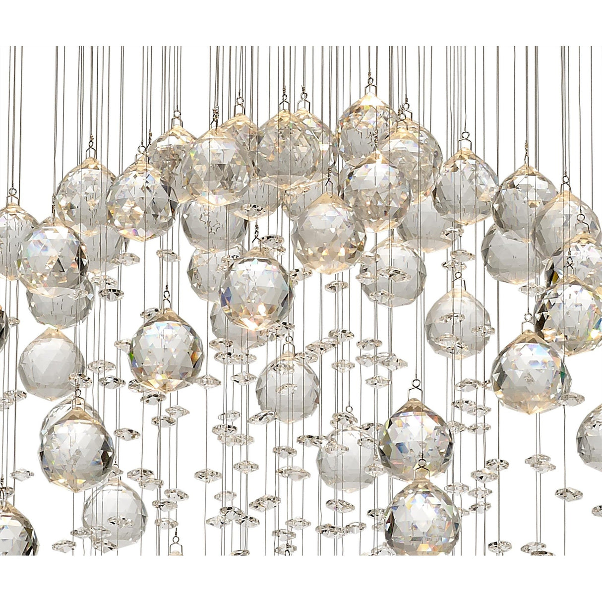 Colorado 8 Light Sphere Crystal Cluster Pendant Light - Polished Chrome