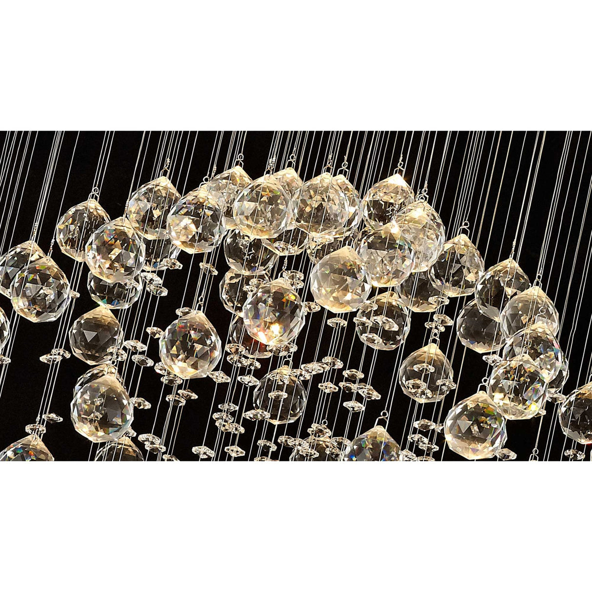 Colorado 8 Light Sphere Crystal Cluster Pendant Light - Polished Chrome