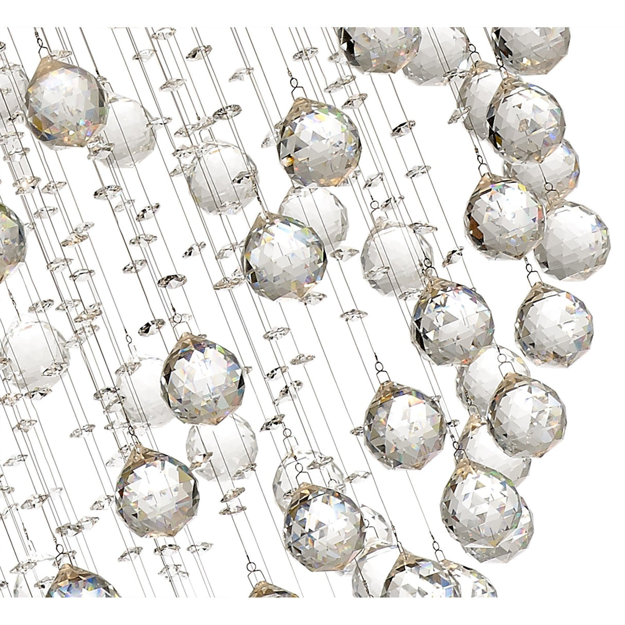 Colorado 13 Light Sphere Crystal Cluster Pendant Light - Polished Chrome