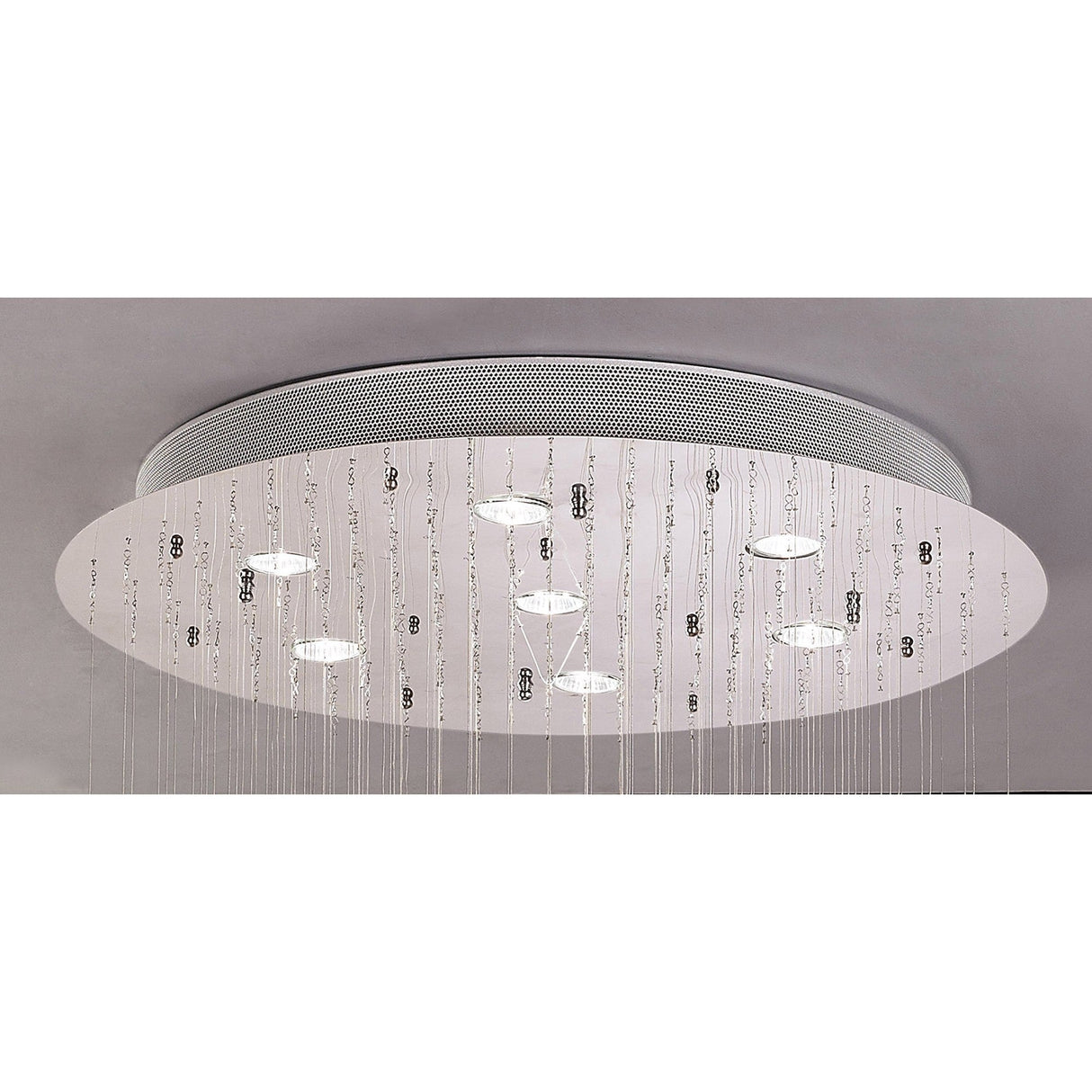 Colorado 7 Light Diamond Crystal Cluster Pendant Light - Polished Chrome