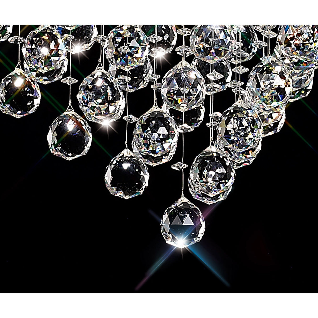 Colorado 7 Light Diamond Crystal Cluster Pendant Light - Polished Chrome