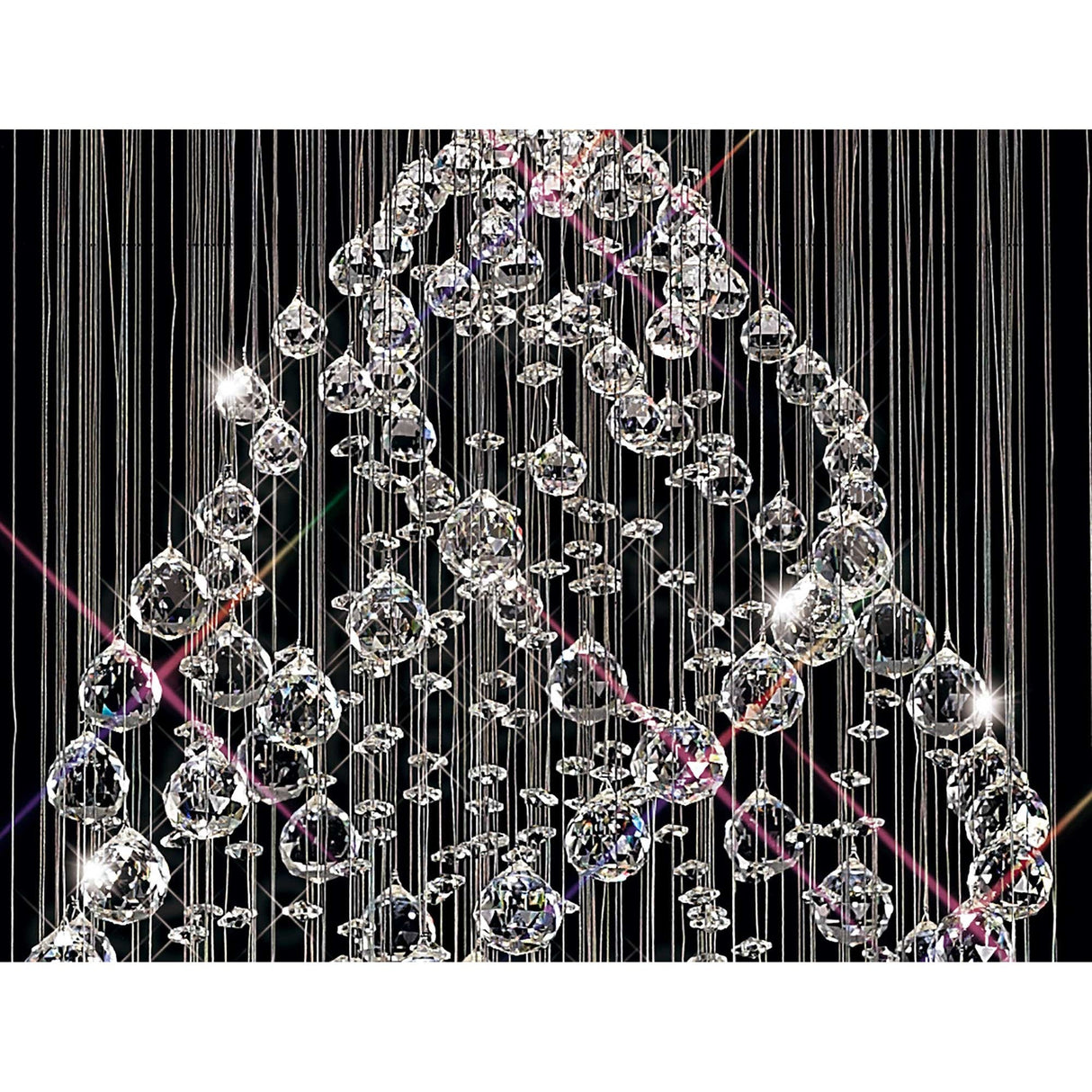 Colorado 9 Light Oval Crystal Cluster Pendant Light - Polished Chrome