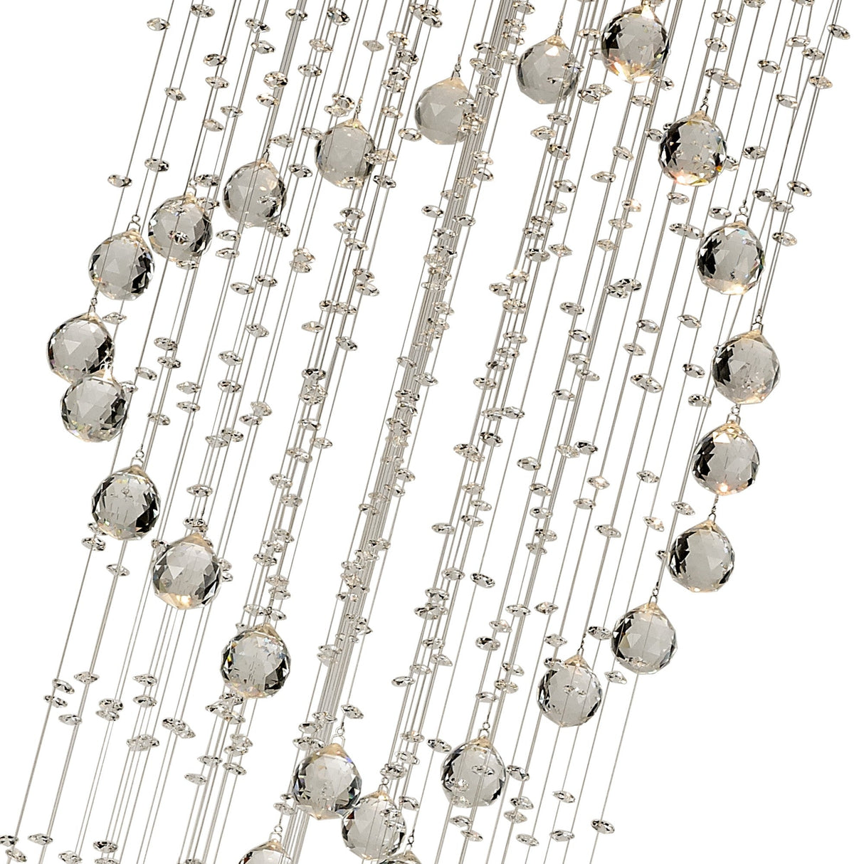 Colorado 6 Light Spiral Crystal Cluster Pendant Light - Polished Chrome