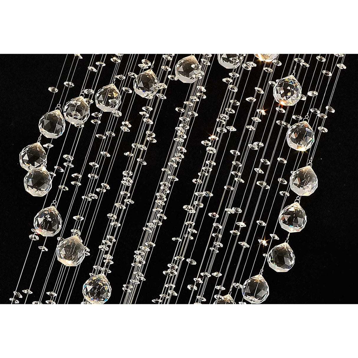 Colorado 6 Light Spiral Crystal Cluster Pendant Light - Polished Chrome