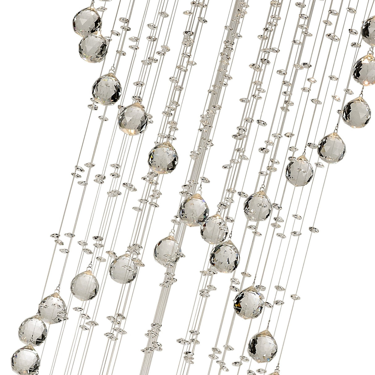 Colorado 6 Light Spiral Crystal Cluster Pendant Light - Polished Chrome